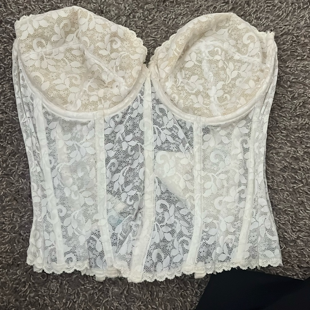 White corset top